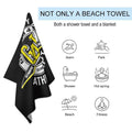 G4L BLACK BEACH TOWEL