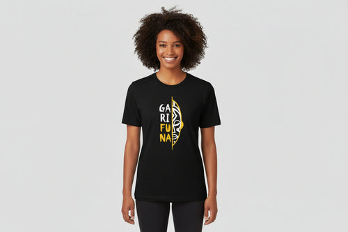 face garifuna black t shirt 